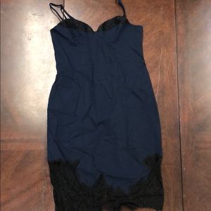 Sexy lace navy dress